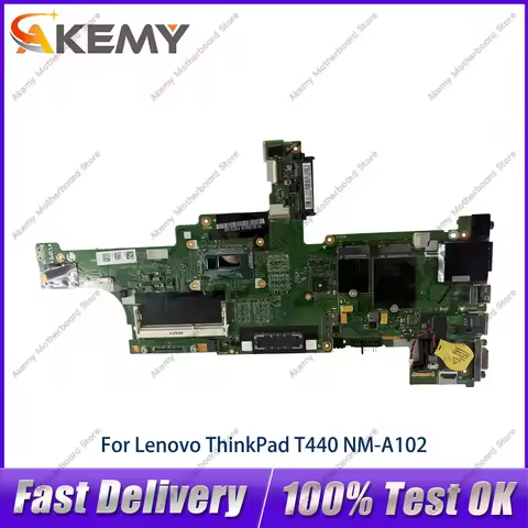 For Lenovo ThinkPad T440 NM-A102 Laptop Motherboard with i3 i5 i7 4th Gen 4GB RAM 100% Tested OK