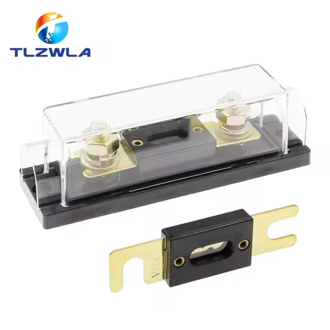 2PCS ANL-H ANL-B Transparent Car Fuse Box ANL Fuse Holder Distribution in line 0 4 8 GA Positive Wit