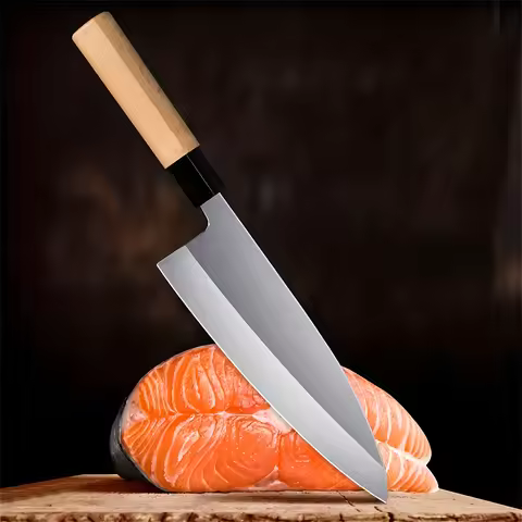 1PC，Deba Fish Fillet Knife Japanese Sashimi Salmon Knife Handmade Slicing Peeling Cleaver Sushi Fish