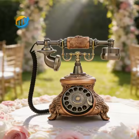 OEM/ODM Antique Colorful Retro Audio Guestbook Stand Phone for Birthday Party Ceremony