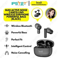 BUDI ANC Wireless Earbuds Bluetooth 5.3 ENC Mic Powerful Bass Type C Long Battery Sport Black