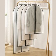 5pcs Garment Covers, Wardrobe Storage Bags, Transparent Clothing Organizer Bags, Multi-Size (60x80cm