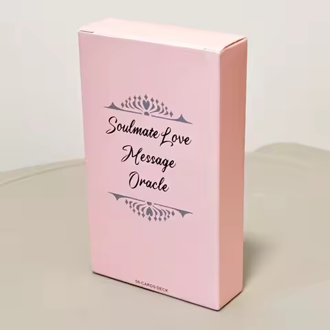 Soulmate Love Message Oracle Deck 56 Heartfelt Romance Cards 10.3*6cm for Twin Flame Readings Elegan