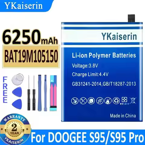 Premium Replacement Mobile Phone Battery For Doogee S95 Pro 6250Mah BAT19M105150