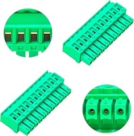 Tcenofoxy 3.81mm Phoenix Connector 2/3/4/5/6/7/8/9/10/11/12/13/14/15/16/18/20/22/24 Pin, Green PCB S