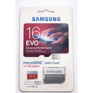 MicroSDHC With SD Adapter Samsung 16Gb Speed Up to 80MB/S