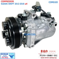 คอมเพรสเซอร์ ซูซูกิ สวิฟ 2012 - 2018 แท้ เบิกศูนย์ COM0183 Compressor Suzuki SWIFT 2013 2014 R134A