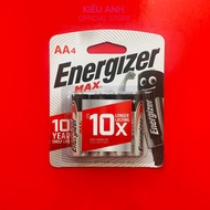 Pin tiểu AA ALkaline Energizer MAX E91 BP4 vỉ 4 viên Pin - VPP Kiều Anh