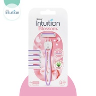 Schick Intuition Blossom Razor For Women 4 Refills 1 Handle (IBS25) Intuition Shaver