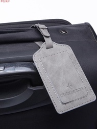 original MUJI Leather luggage tag card holder anti-lost lanyard suitcase tag suitcase pendant luggage storage name tag tag
