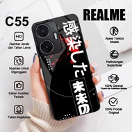 Softcase Glass Glossy Case Latest Realme C55hp 2025 AESTHETIC ART Motif Realme C55 Mobile Phone Case