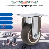 ✪PISTACHIO✪ Soft Trolley Furniture Wheel Durable Silent Wheel Rubber Castor Furniture Accessories Replacement Part Directional Casters Stable Industrial Caster Fixed Plate Supermarket Pulley