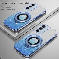 Soft Case Realme C71 / C73 Casing Glitter Ring Magnetic Holder Premium