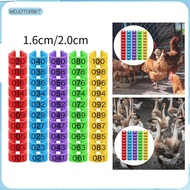 [mojotorw7] Poultry Foot Rings Colorful Numbered Leg Bands Clip Ring Identification for Ducks Chicke