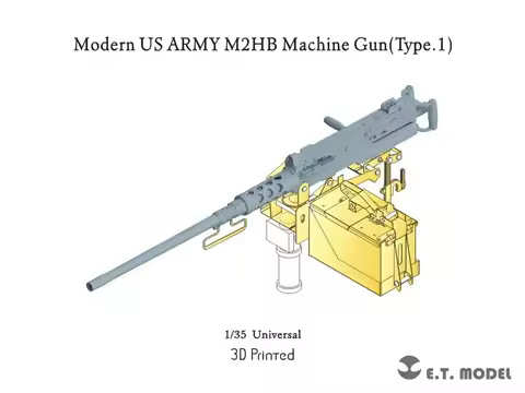 ETmodel 1/35 P35-266 Modern US ARMY M2HB Machine Gun (Type.1）
