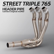 For Triumph Street Triple 765 765RS 765R 765R Motorcycle front tube Exhaust Pipe Assembly Connect or