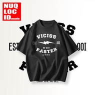 🔥 T-Shirt VICISS FASTER Retro Street - Desain Grafiti & Simbol Kilat Kekinian! Bahan Cotton Combed 2