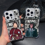 Marvel Ironman Loki Captain America Clear Phone Case For Samsung A57 A37 A56 5G A55 A54 A53 A17 A16 