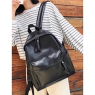 กระเป๋าเป้แฟชั่นสำหรับทำงานและเดินทาง คุณภาพสูง หนัง PU เรียบ ขนาด 40 ใส่แล็ปท็อปและกระดาษ A4 ได้ BL