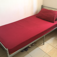 CADAR SINGLE FITTED WARNA MAROON GAYA EKSKLUSIF KUALITI HOTEL