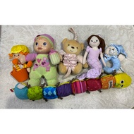 combo baby toys stuffed toy baby alive, mermaid, lamaze catepillar, cupcake