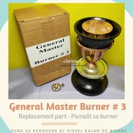 General Master Burner # 3 for Kerosene or Diesel Kalan De Bomba - Brand New Authentic Item