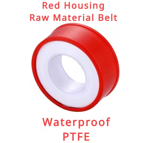 Red Shell Raw Material Tape PTFE Waterproof Tape Plumbing and Heating Engineering Seepage Prevention