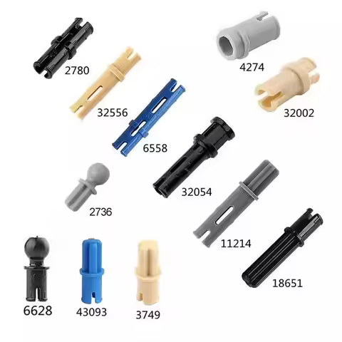 MOC Parts Compatible Batch Technology DIY Parts Connectors Pins Cross Shafts Block Toys 2780 3673 65