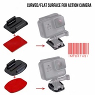 Flat & Curved Surface Sticky Mount + Gopro Osmo Insta360 Brica Helmet3m