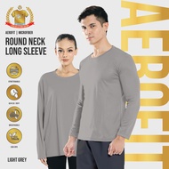 888.CO MICROFIBER ROUNDNECK LONGSLEEVE (FAST-DRY/COOL-MAX) ANTI-BACTERIA LIGHT GREY