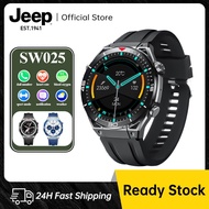 Jeep SW025 Smart Watch Original Waterproof Watch for Women Men Smart Watch Fitness Sports Running Pedometer Watch Couple watch Women's watch Calculators Bluetooth Music Compatible