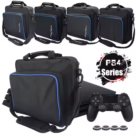 PS4 Pro Slim Game Sytem Travel Bag Canvas Case Protect Shoulder Carry Bag Handbag for PS4 Console an