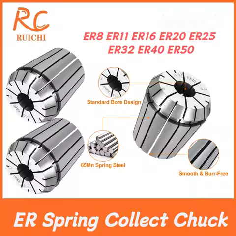 ER Collet 1/8 1/4 1/2 3.175mm 6.35mm 12.7mmER8 ER11 ER16 ER20 ER25 ER32 ER40 ER50 High Precision 0.0