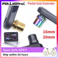 Risk 自行車鈦鈦合金自行車踏板 1 對 16 毫米/20 毫米自行車踏板軸延長器螺栓墊適用於 MTB 公路自行車踏