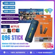 Q96 TV Stick Mini TV Box Quad Core 2.4+5G WIF8+128GB WIFI 4K HD AllWinner H313 Chip Android 10.0 Smooth YouTube Play