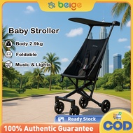 Stroller Baby 2.9kg Max 60kg Foldable boarding stroller Travel Stroller Adjust Height baby stroller