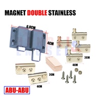 Magnet Single Push Stainless Magnet Double Push Stainless Kunci Magnet Lemari Kaca Push Open Single