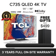 TCL C735 QLED 4K Google TV 98 inch | IMAX Enhanced | Dolby Vision IQ | Dolby Atmos | Onkyo | MEMC | 144 Hz VRR | Game Master | HDMI 2.1