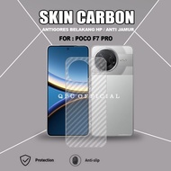Carbon Skin poco F7 poco F7 Pro poco UltraF7 poco F6 Anti-scratch Garskin Back Protector poco F7 Pro