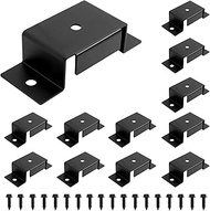 SALUINOKI 12 Pack Trailer Stake Pockets for 2x4 Wood, Steel Utility Trailer Pocket Stakes Heavy Duty