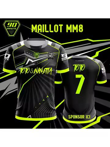 2025 New Summer Men's T-Shirt Maillot 90 Minute Toto & Ninetta Double Side Print Short Sleeve Oversi