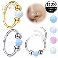 G23 Titanium 18G Nose Stud Ring Opal Ear Stud Cartilage Piercing Jewelry