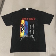 KAOS T SHIRT VINTAGE GUNS N ROSES METALLICA TOUR 1992 