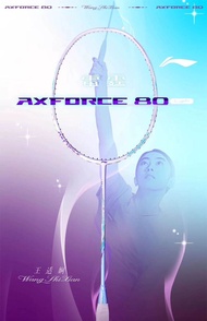LI-NING AXFORCE 80 NEW WHITE PURPLE BADMINTON RACKET
