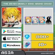 ไอดี The Seven Deadly Sins: Grand Cross (Asia) - 800+ Diamonds + Red Freyr + Red Princess Elizabeth 