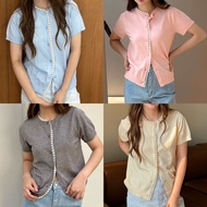 urban apparels | loulou knit t-shirt with lace เสื้อนิตดีเทลลูกไม้ผ้านุ่มใส่สบายไม่ร้อน