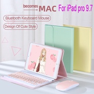 Keyboard Case for IPad 9.7 10.2 5th 6th 7th 8th 9th Generation Wireless Bluetooth Keyboard with Mouse Leather Protection Cases Cover for IPad Air 2 3 4 Pro 9.7 10.5 11Mini 6 casing
