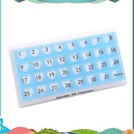 Monthly Pill Organizer 31 Compartments, 1 Per Day, 4 Week Full Month 31 Day Pill Organizer uejfrdkuw