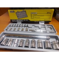 MATA Ktp SOCK WRENCH SET 27 PCS EYE SOCK SHOCK SOCKET TOOL KIT SET 8-21 MM