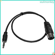 WU 50cm 19 69inch 3 5mm to 5 Pin DIN Cable Male to Male Connector Cord Line